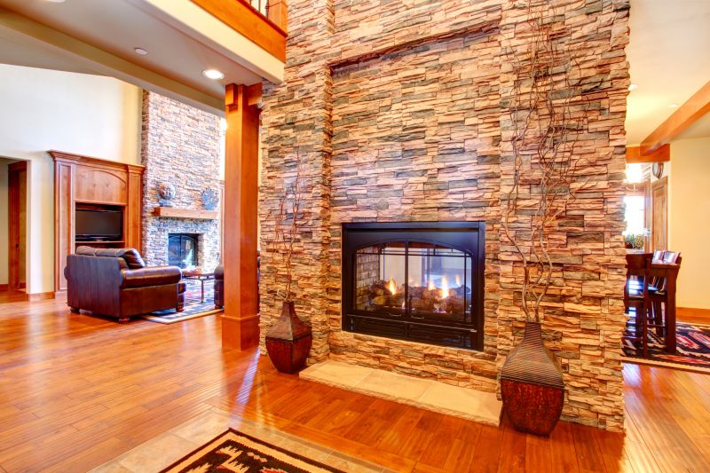 Elegant Stone Fireplace